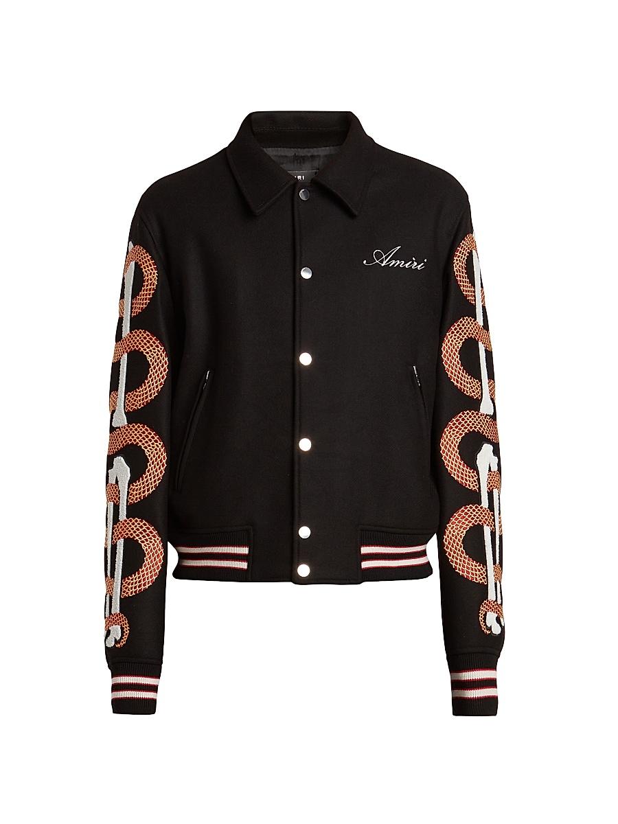 Mens Bones Wool-Blend Varsity Jacket Product Image