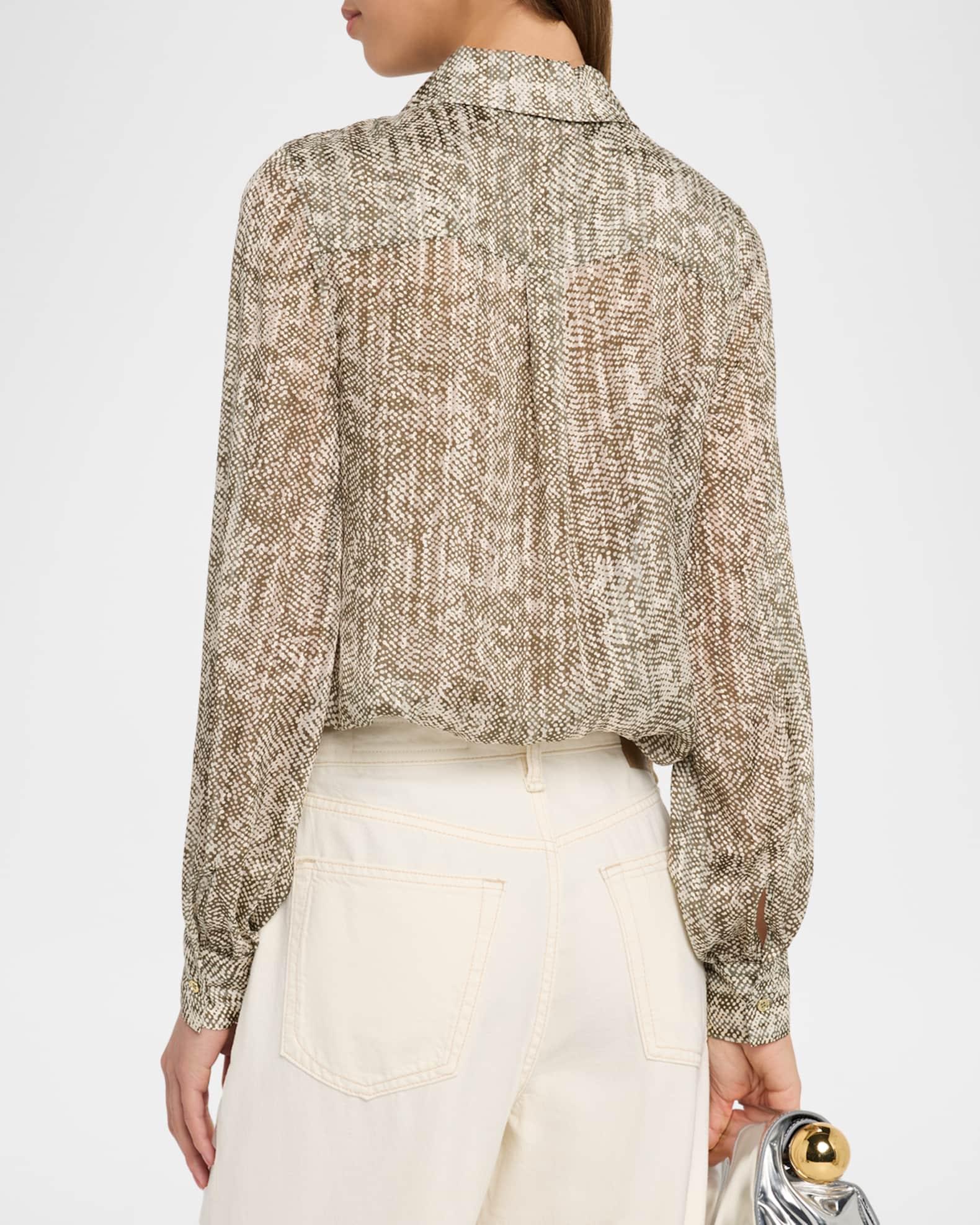 Pauline Button-Front Silk Blouse Product Image