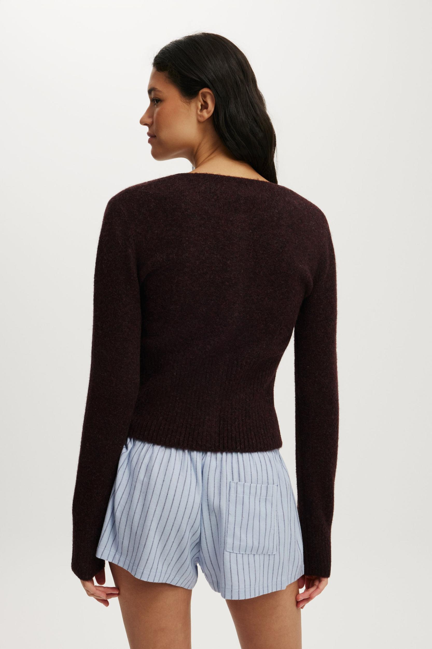 Fluffy Fitted Knit Cardi Product Image