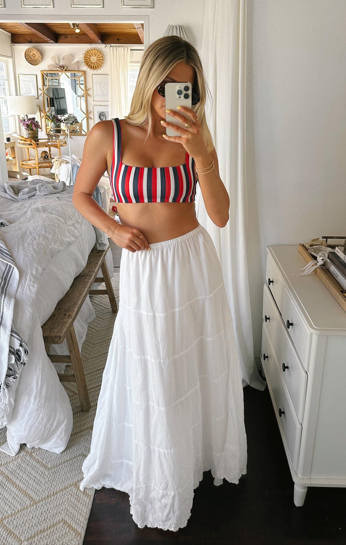 Hot Tub Top ~ Americana Stripe Micro Rib Product Image