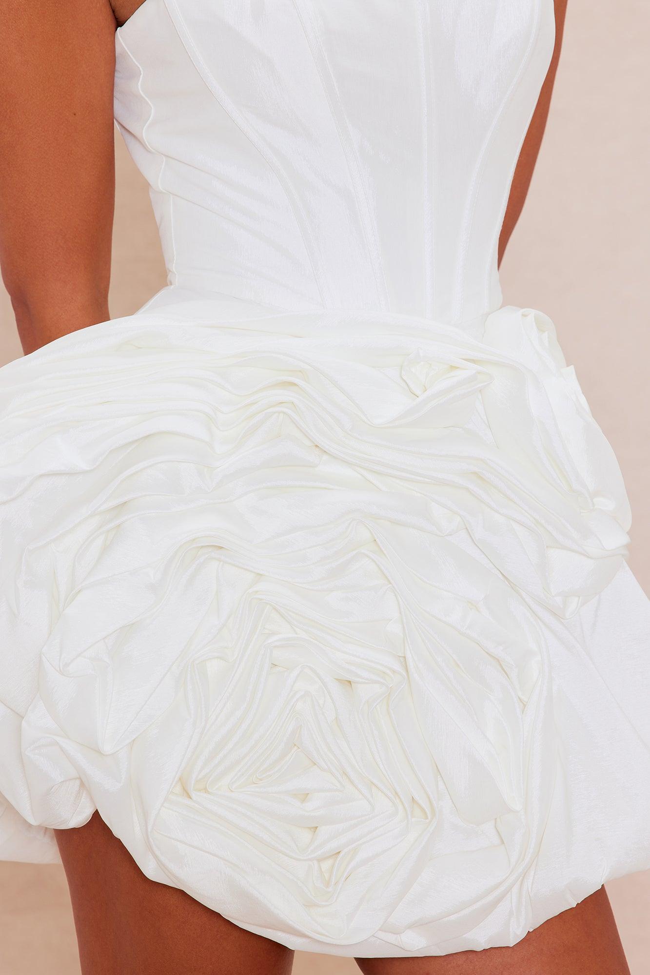 Aurora Taffeta Mini Dress - White Female Product Image