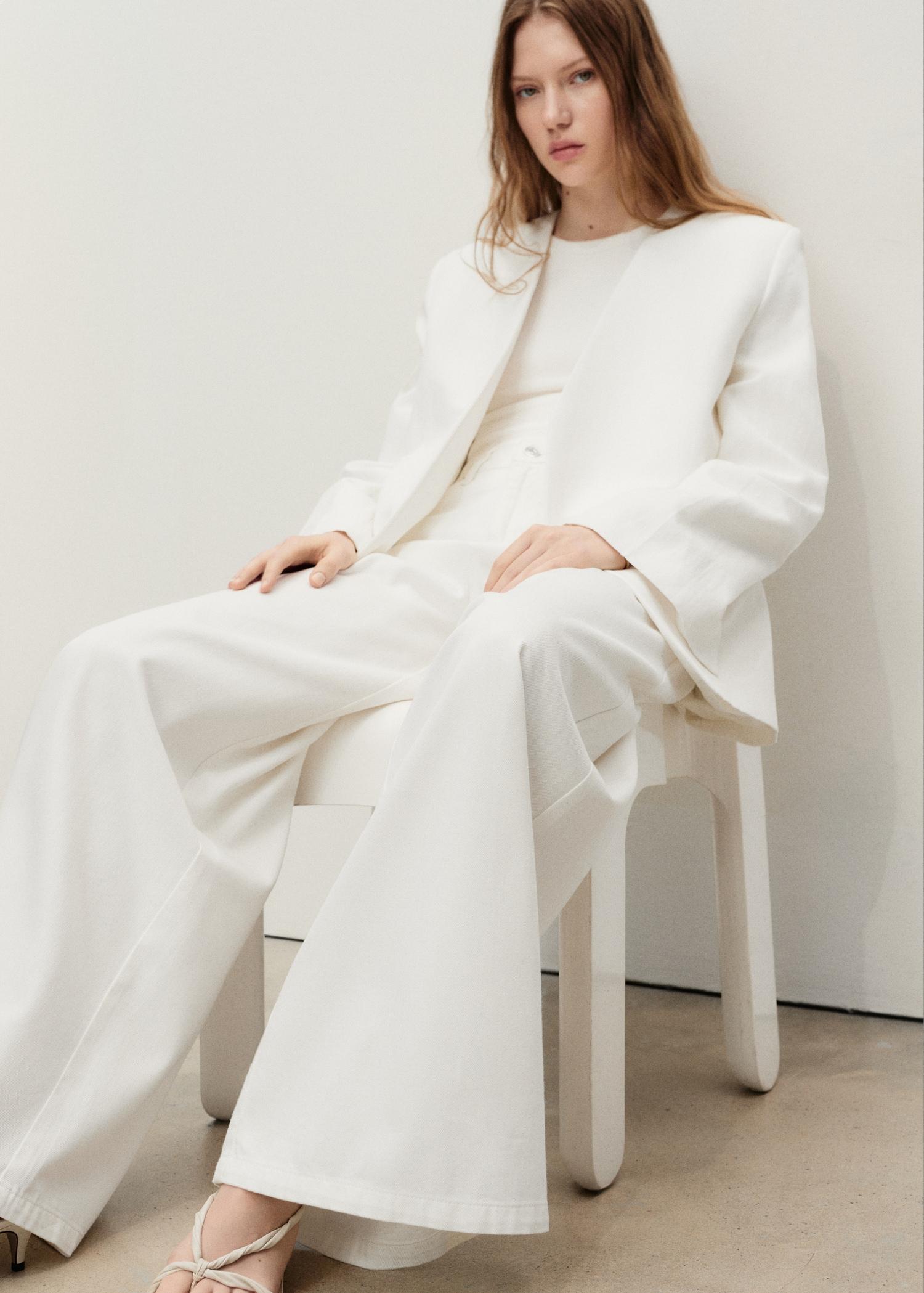 High-rise wideleg jeans - Women | MANGO USA Product Image