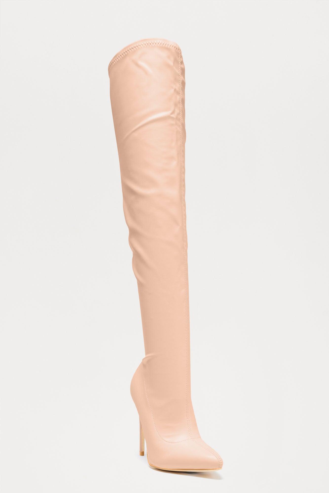 Gyra Thigh High Boots - Nude Female Product Image