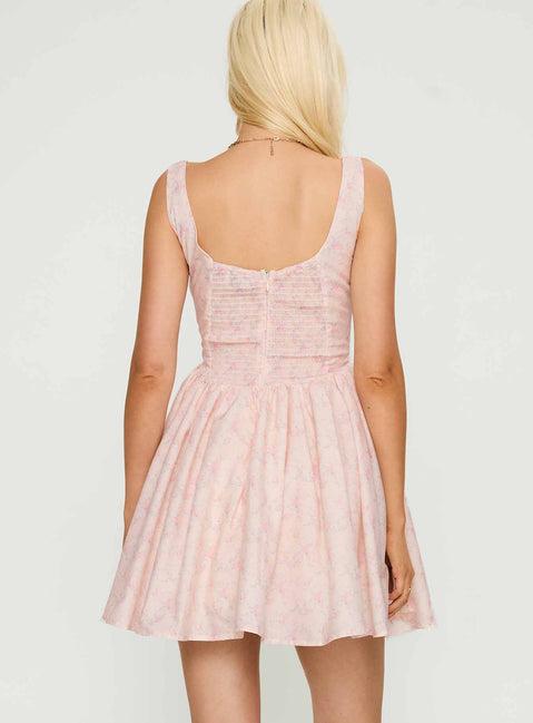 Bridgitte Corset Mini Dress Floral Product Image