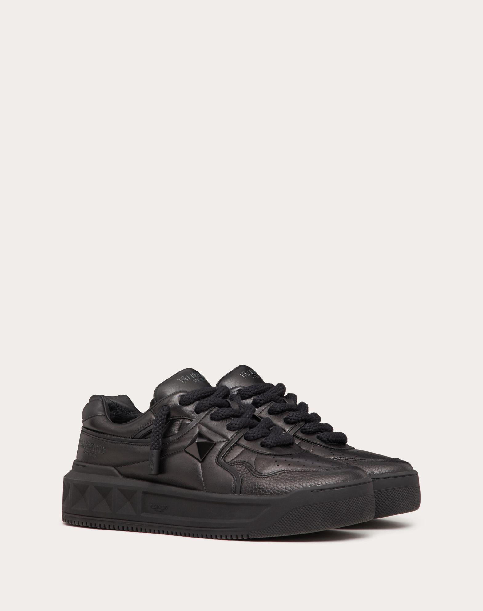 One Stud Xl Nappa Leather Low-Top Sneaker   Product Image