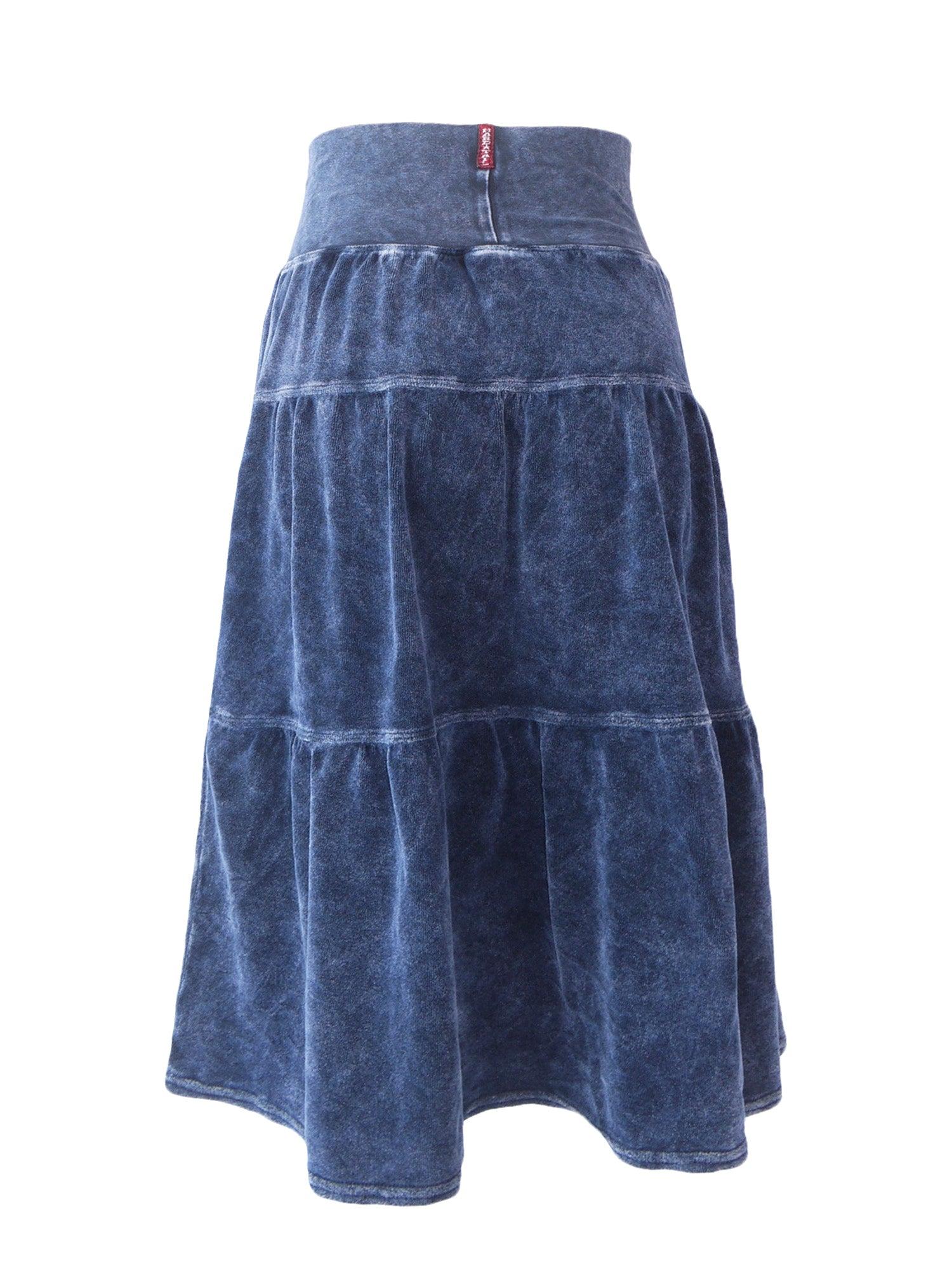 Hard Tail Velour Tiered Skirt (Style: V-193) Product Image
