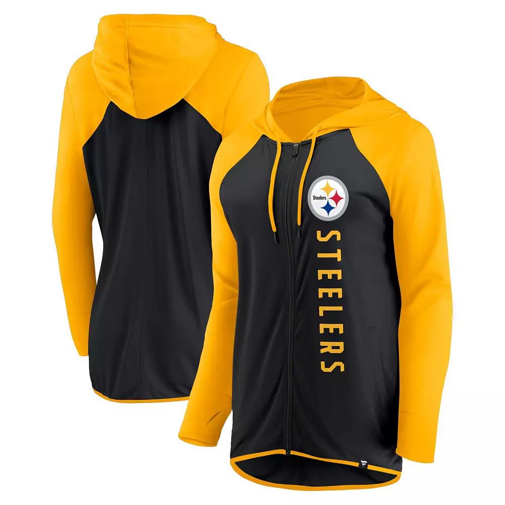 Women's Fanatics Branded Black/Gold Pittsburgh Steelers Forever Fan Full-Zip Hoodie,  Product Image