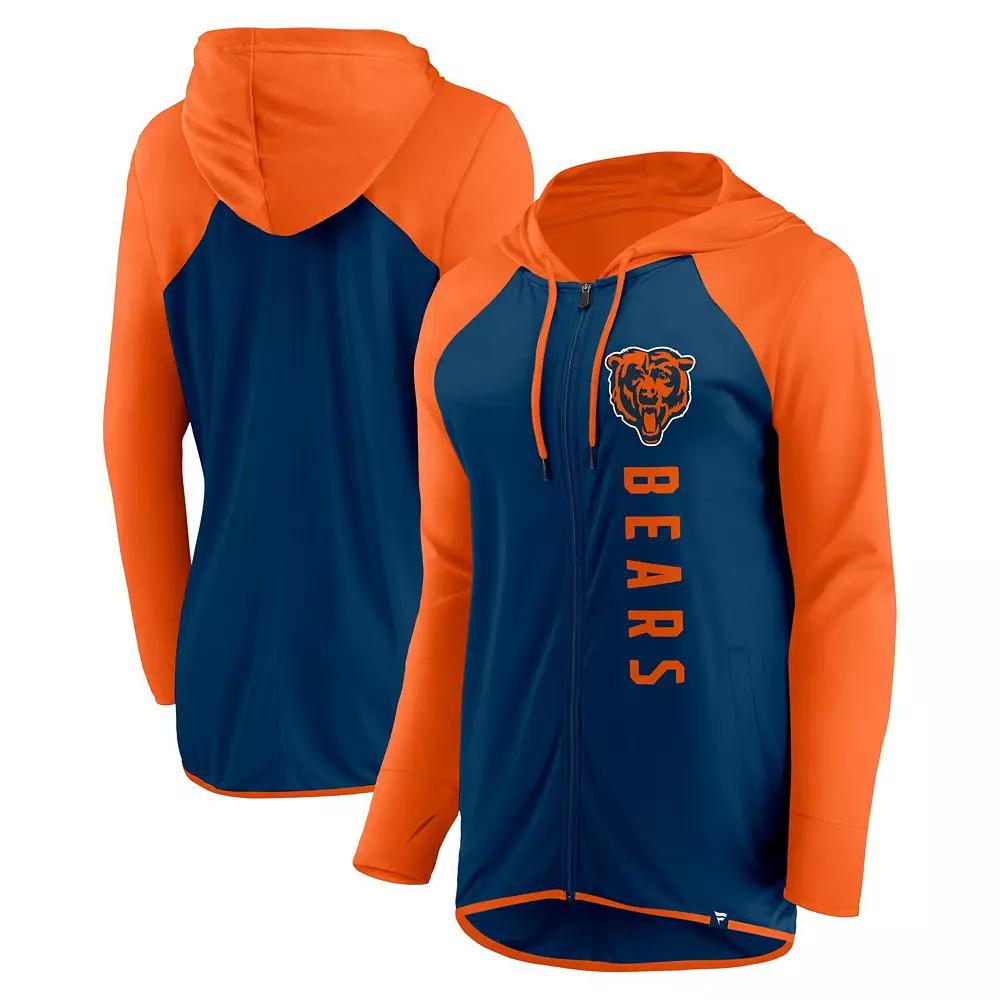 Women's Fanatics Branded Navy/Orange Chicago Bears Forever Fan Full-Zip Hoodie, Size: XS, Blue Product Image