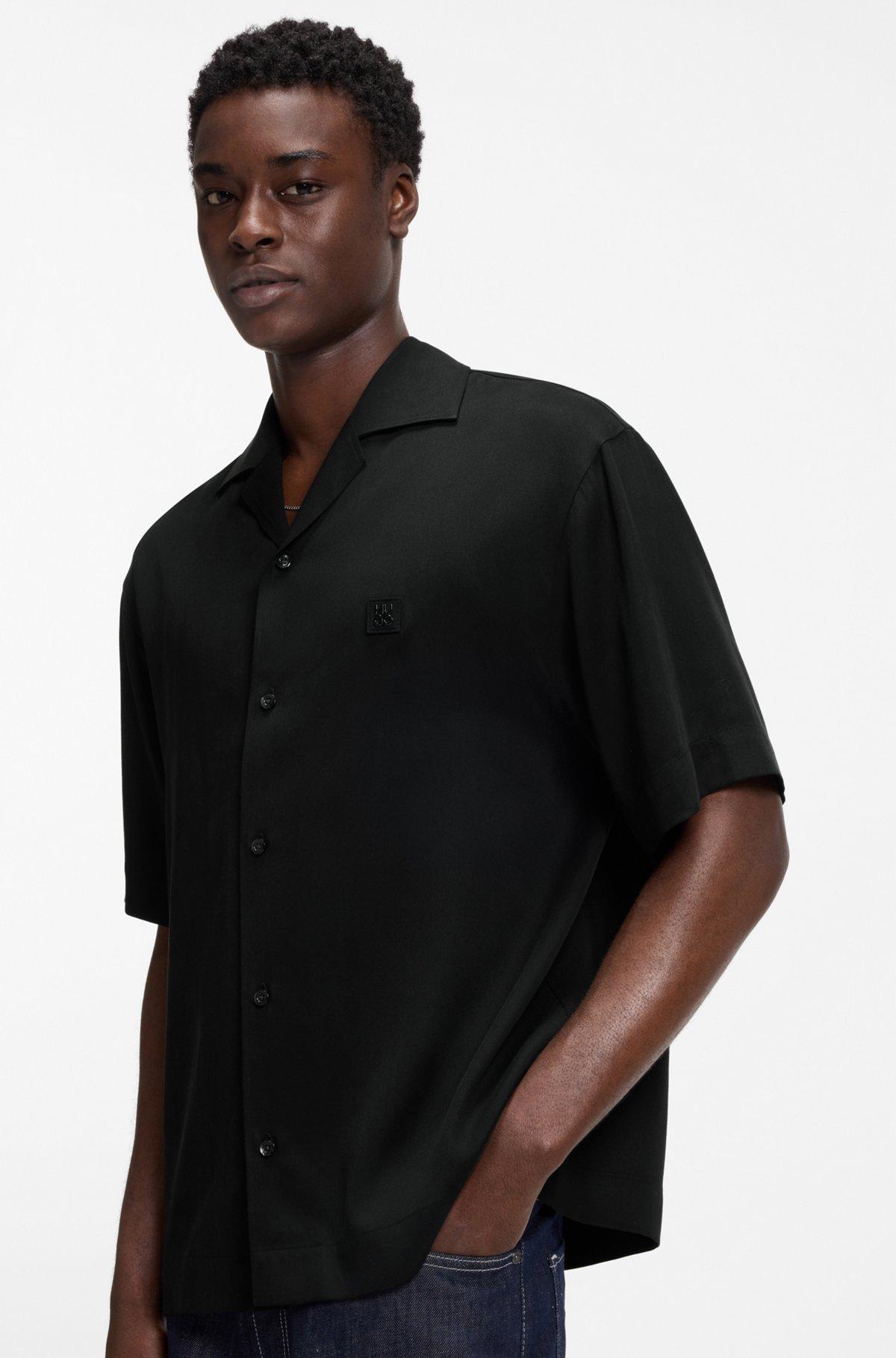 Oversize-fit shirt with stacked logo Product Image