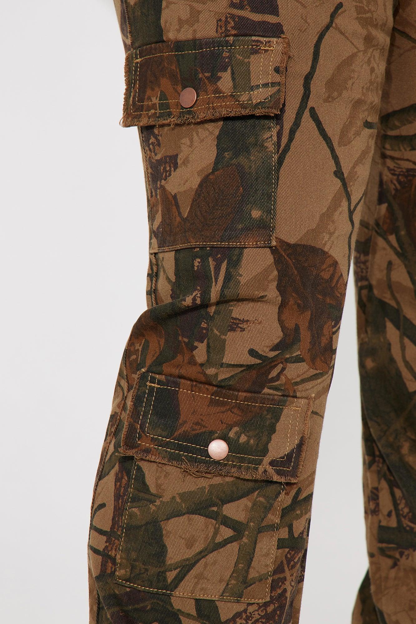 In The Wild Camo Stretch Cargo Jeans - Camouflage Product Image