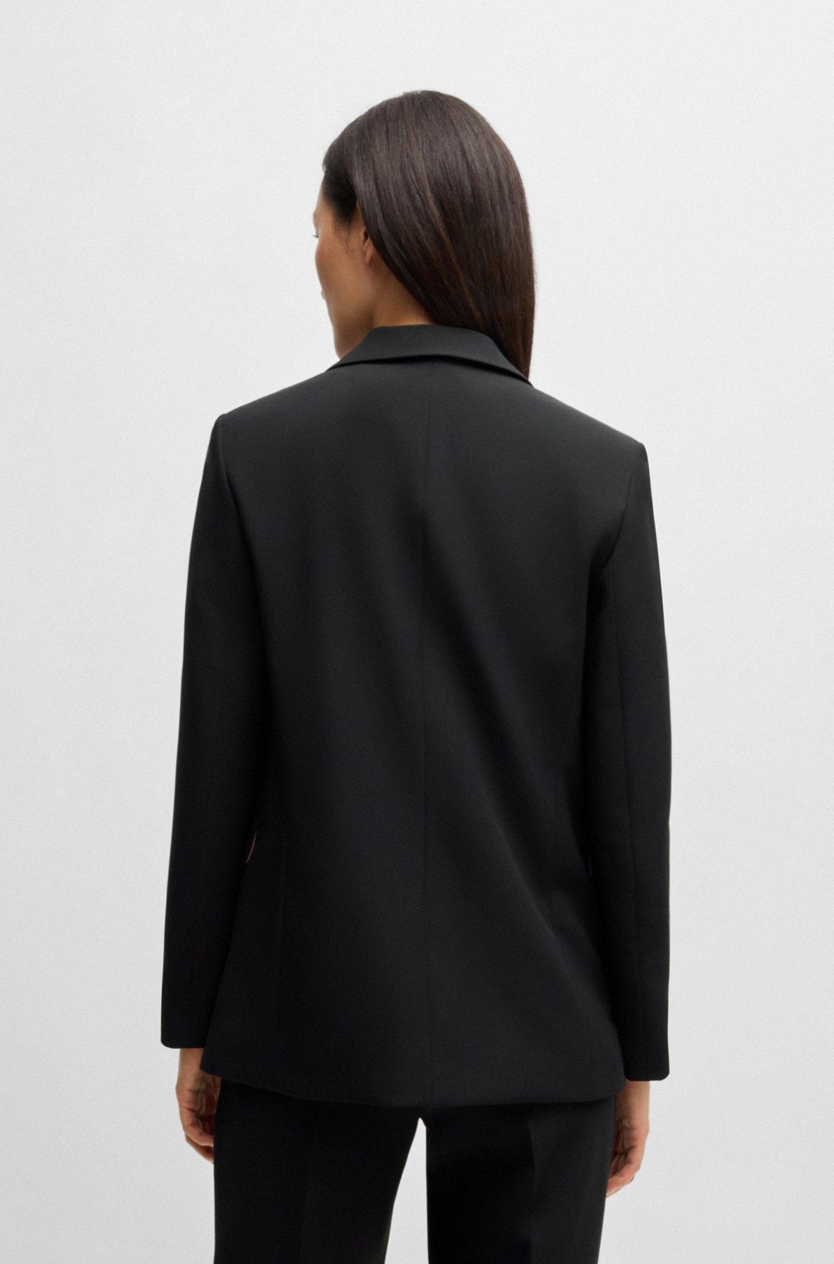 BOSS - Single-breasted jacket in stretch fabric - Black Product Image