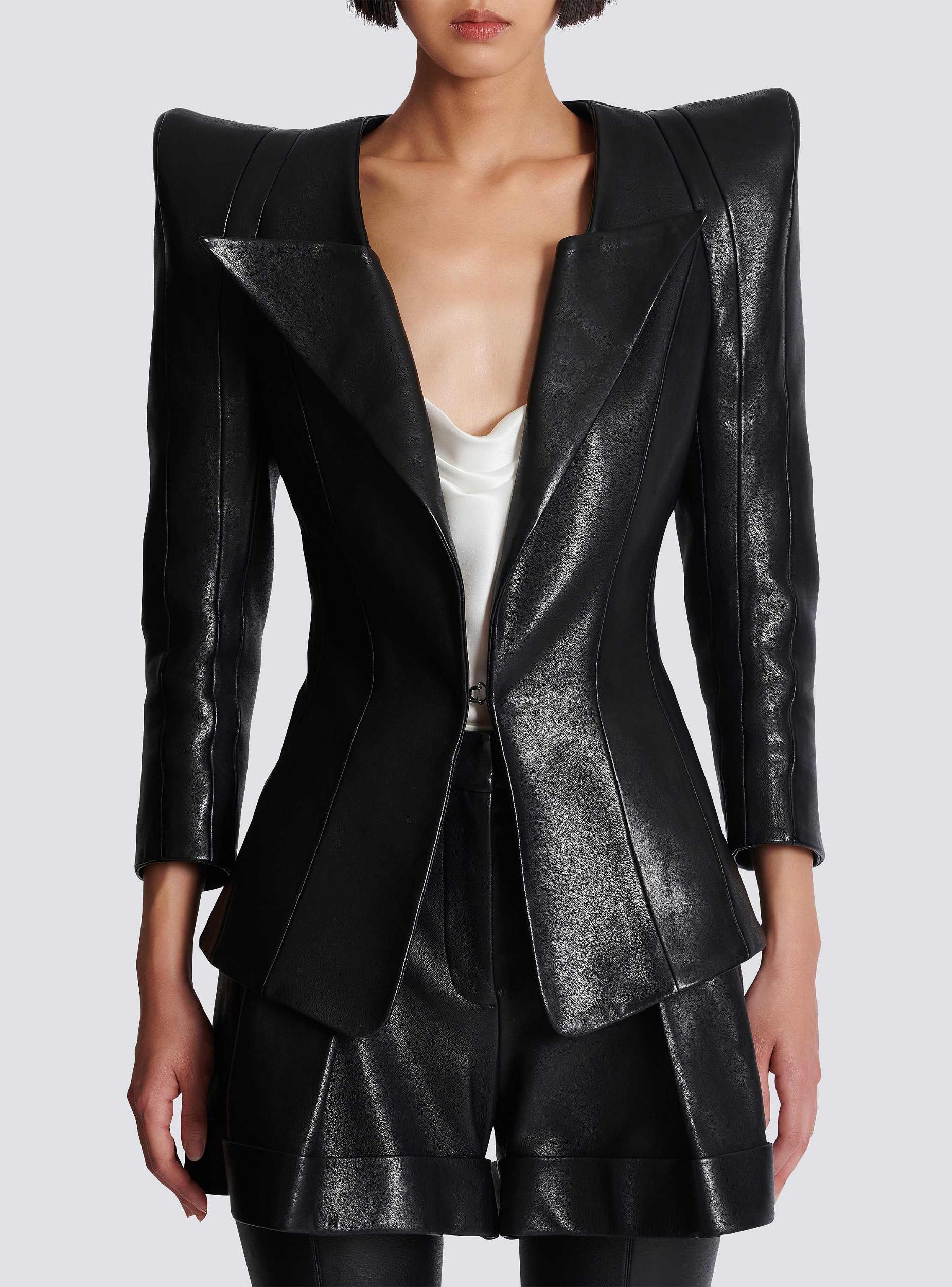 Fitted lambskin jacket Product Image