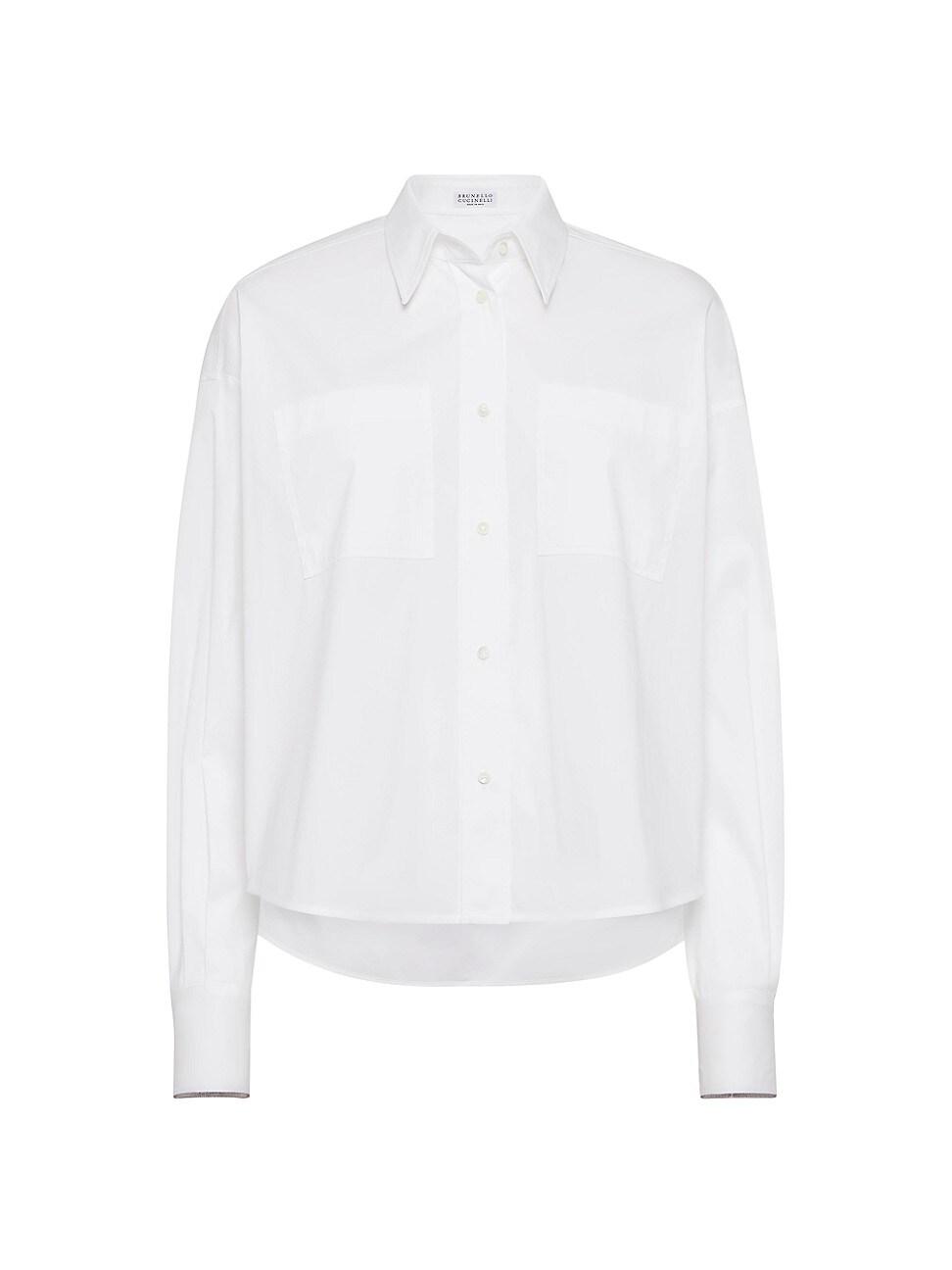 Womens Stretch Cotton Poplin Shirt Product Image