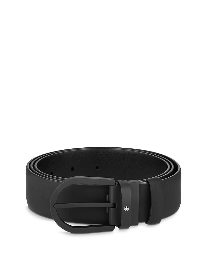 Mens Leather Horseshoe Buckle Cut-to-Size Belt Product Image
