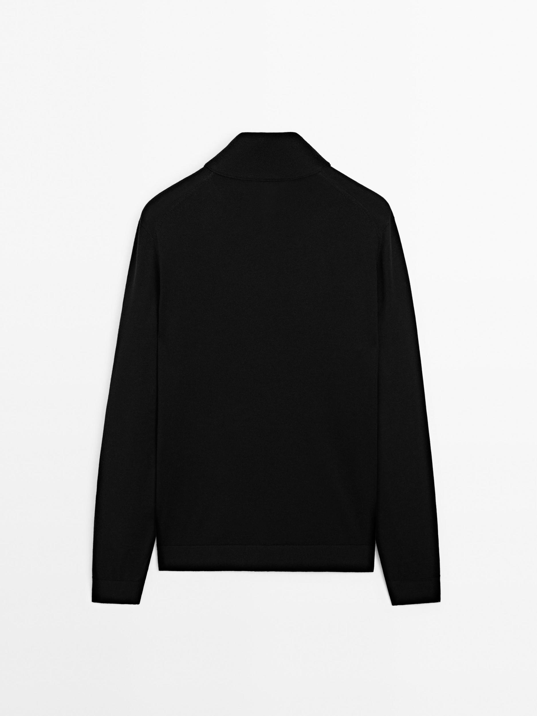 Quarter-zip knit sweater Product Image