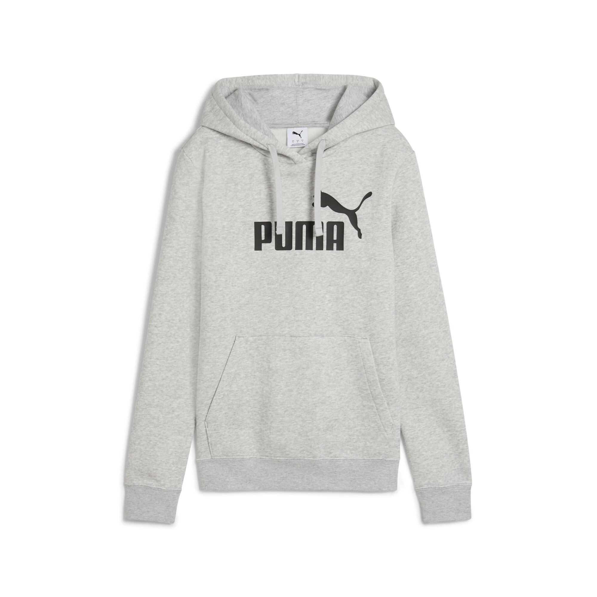 PUMA Essentials No. 1 Logo Women's Hoodie in Light Grey Heather Product Image