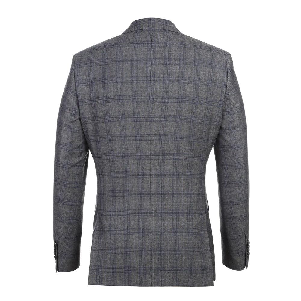 English Laundry Collection - 2 Piece Slim Fit Gray Plaid Notch Lapel Suit Product Image