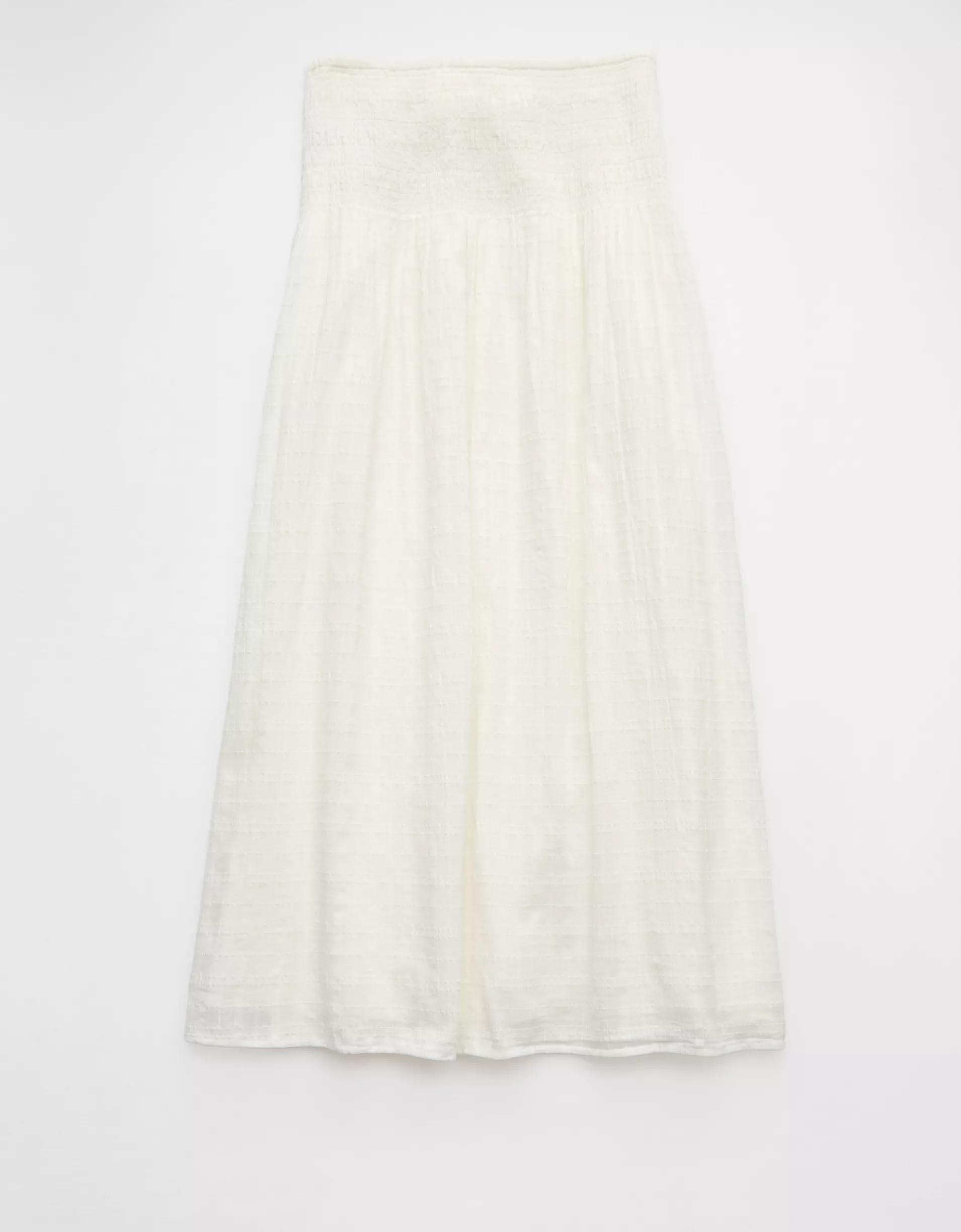 AE High-Waisted Smocked Maxi Skirt Product Image