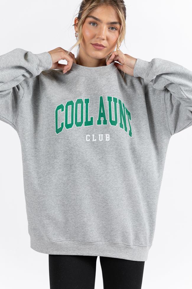 Cool Aunt Club Light Grey Graphic Sweatshirt Product Image