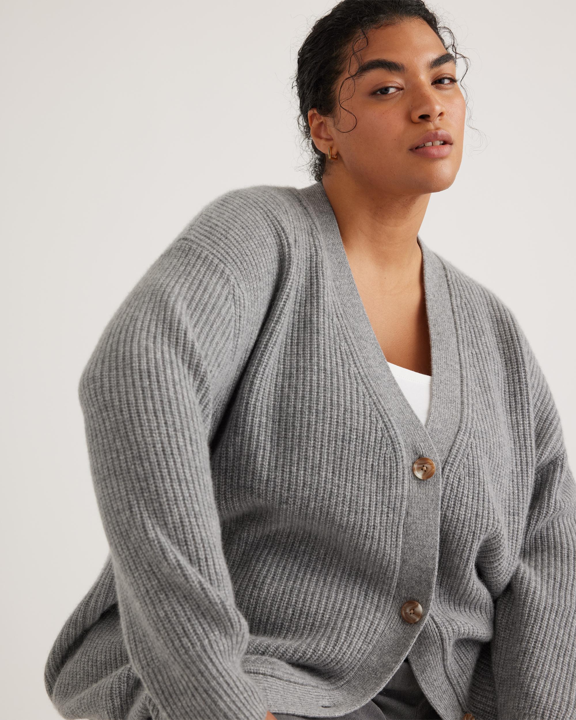 Quince | Women's Mongolian Cashmere Oversized Boyfriend Cardigan Sweater Product Image