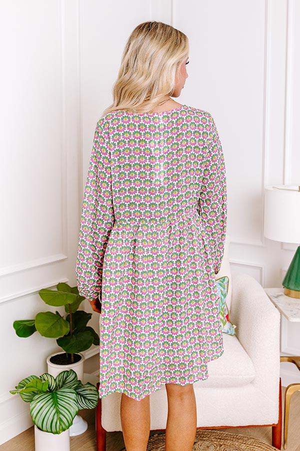 Party in Galveston Babydoll Dress in Green Product Image