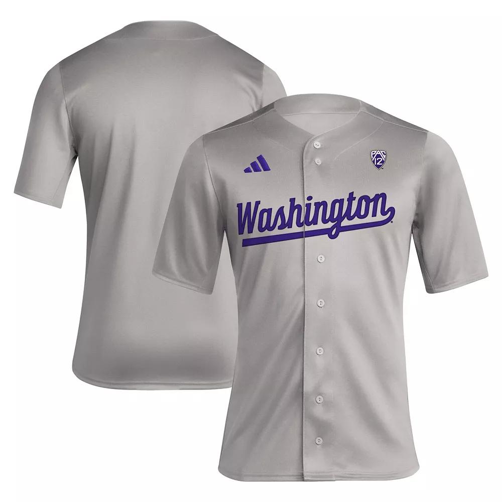 Men's adidas Gray Washington Huskies Replica Baseball Jersey,  Product Image