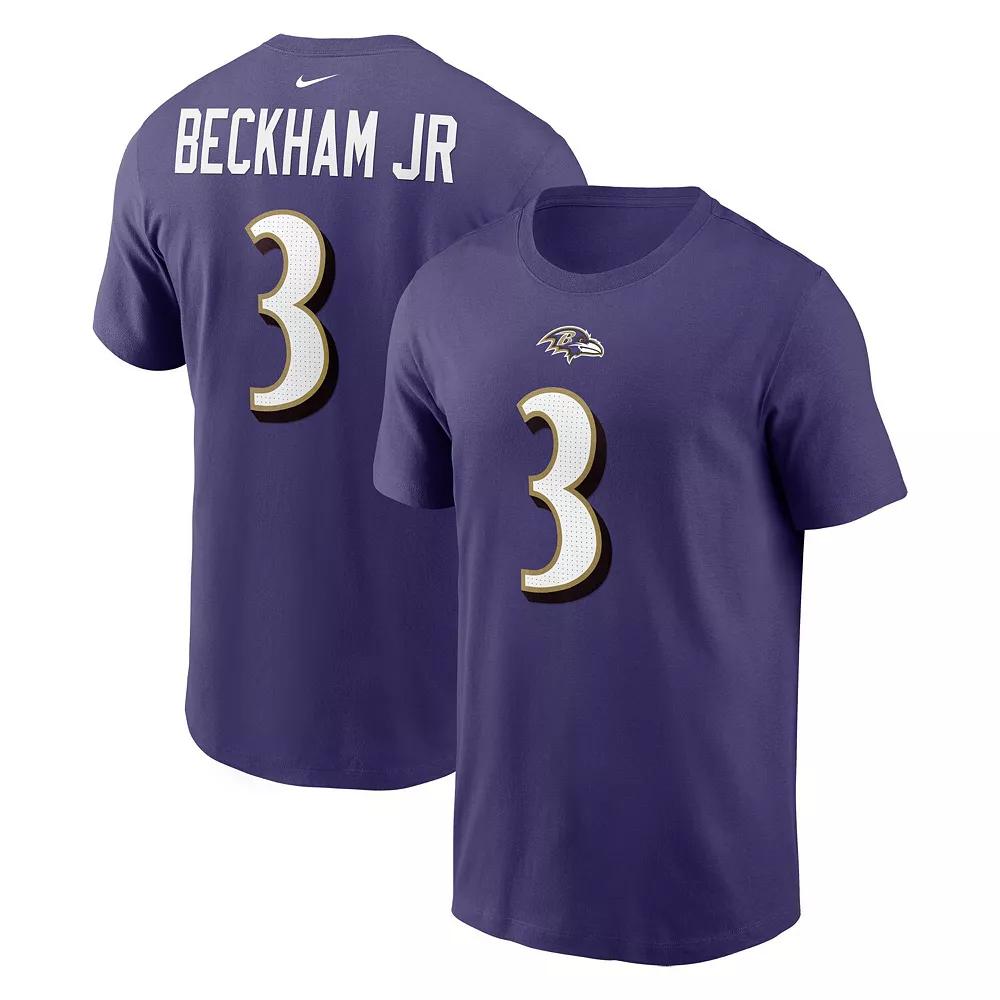 Men's Nike Odell Beckham Jr. Purple Baltimore Ravens Player Name & Number T-Shirt,  Product Image
