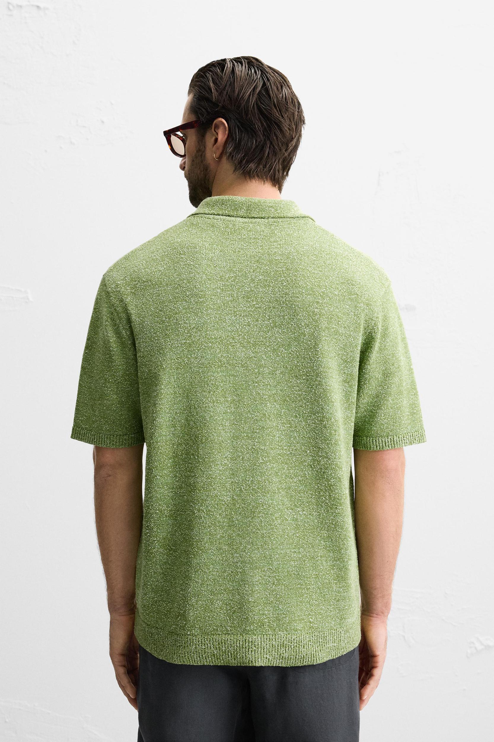 BOUCLÉ TEXTURED KNIT SHIRT Product Image