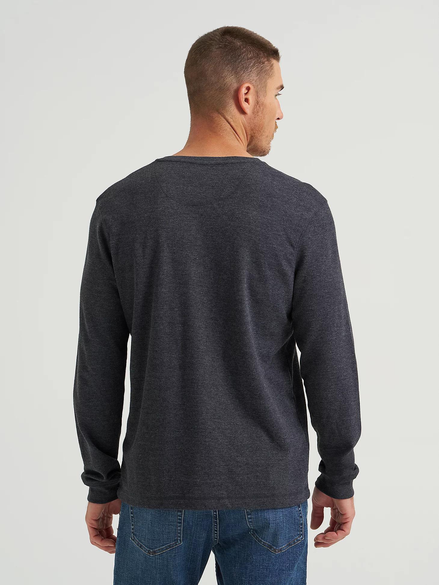 Men's Five Star Premium Waffle Henley in Charcoal Heather Product Image