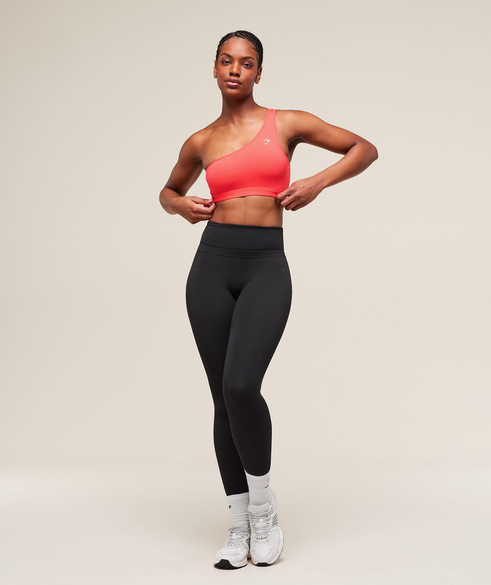 Gymshark Asymmetric Sports Bra - Coral Red Female Product Image