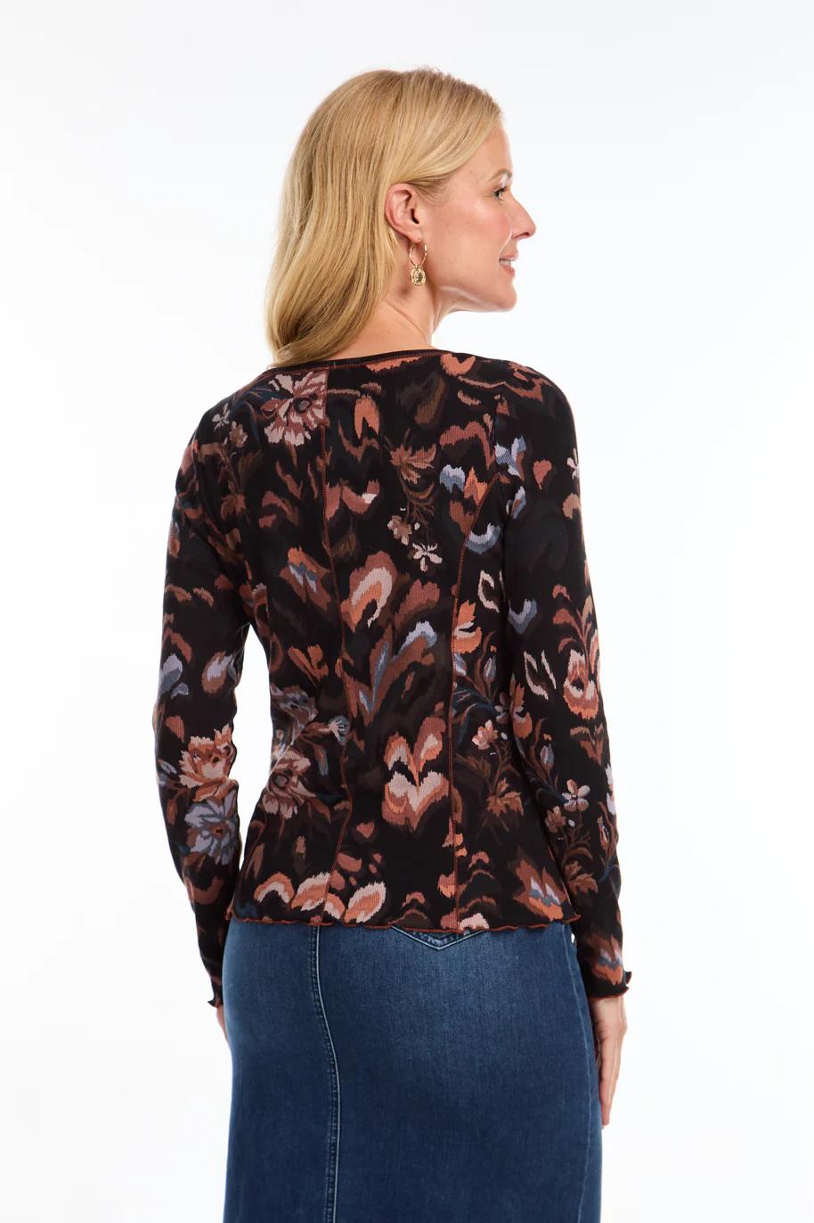 Long-Sleeve V-Neck Top Product Image