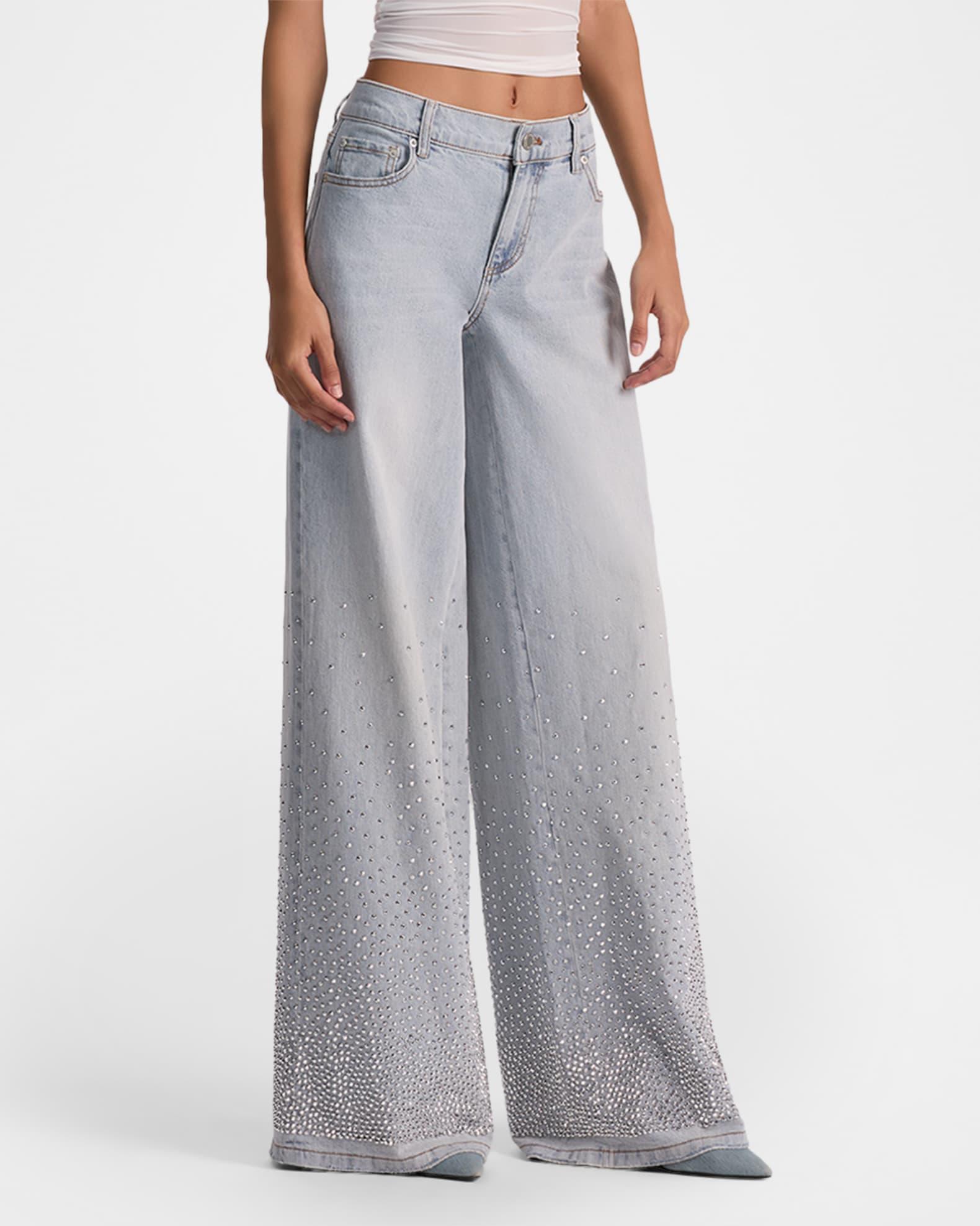 Amazing Embellished Wide-Leg Jeans Product Image