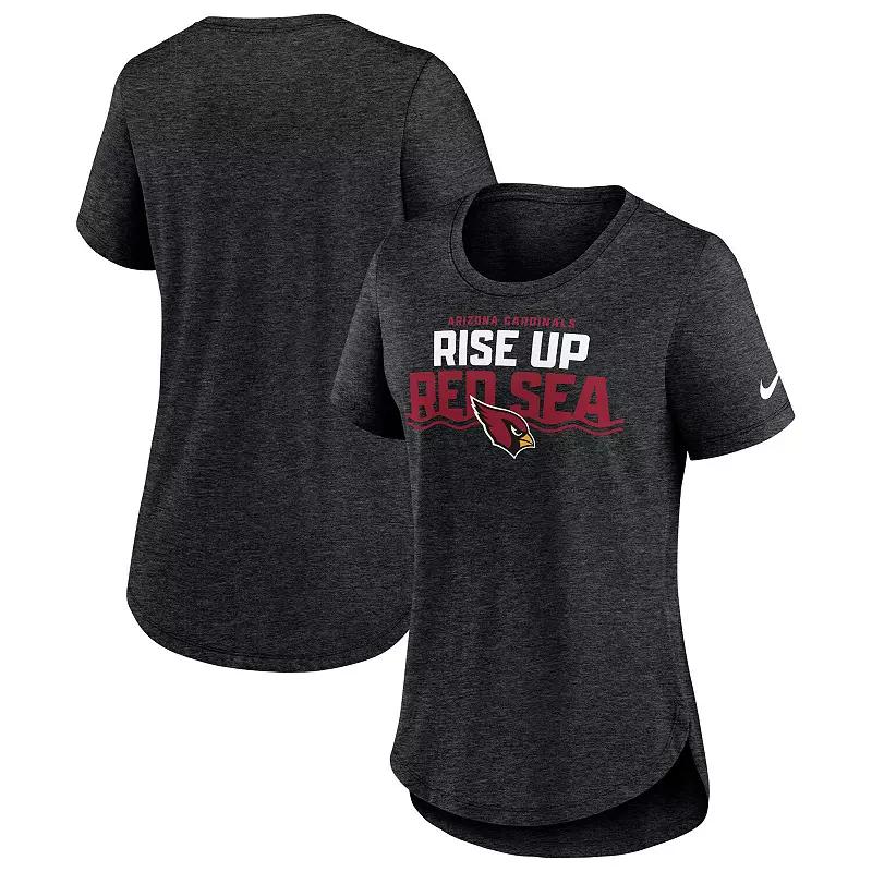 Women's Nike Heather Black Arizona Cardinals Local Fashion Tri-Blend T-Shirt,  Product Image