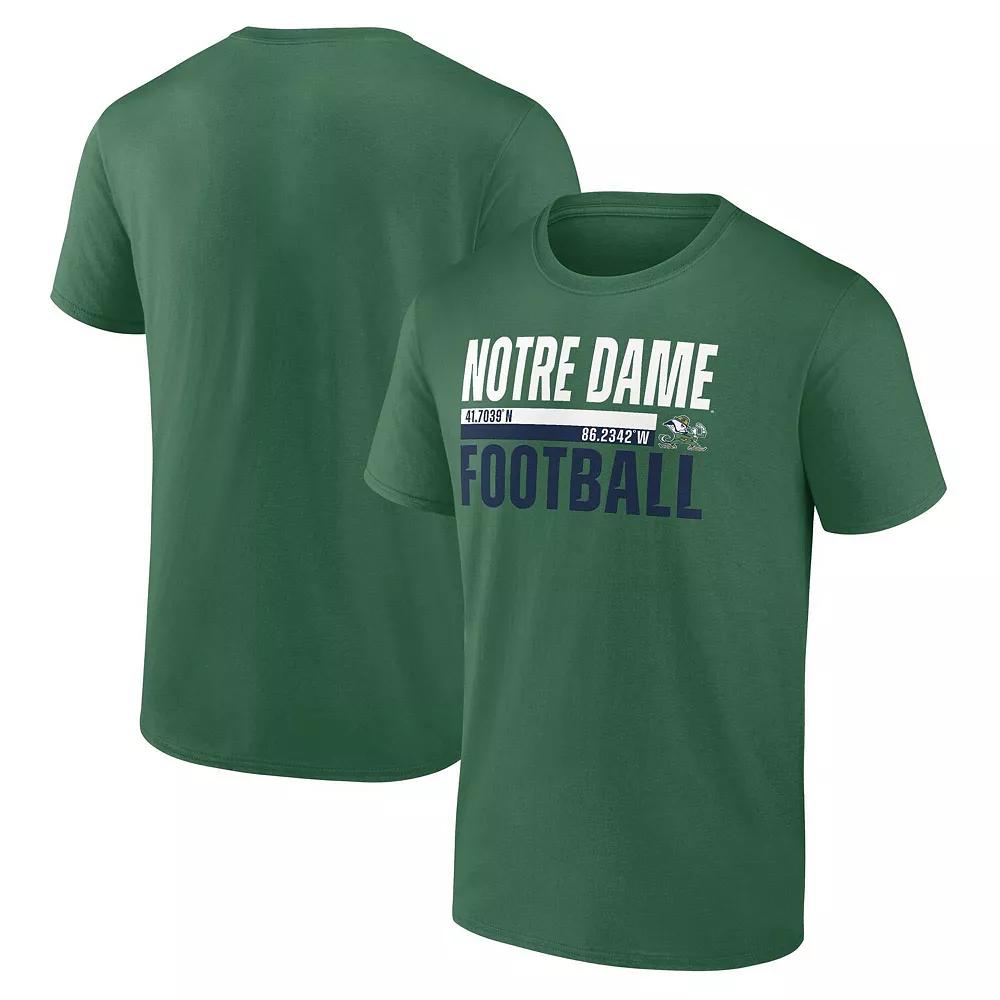 Men's Fanatics  Kelly Green Notre Dame Fighting Irish Iconic On The Game T-Shirt, Size: Large Product Image