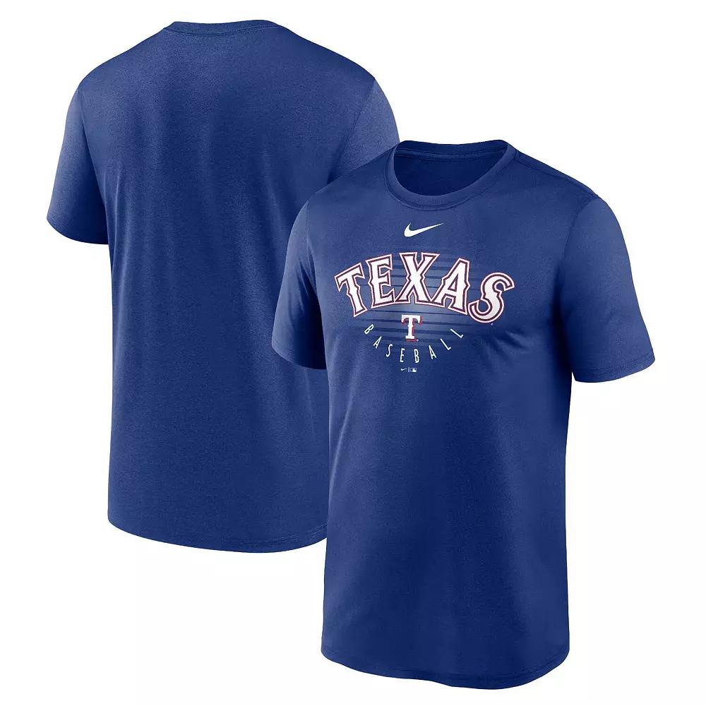 Men's Nike Royal Texas Rangers Wordmark Outline Legend T-Shirt,  Product Image