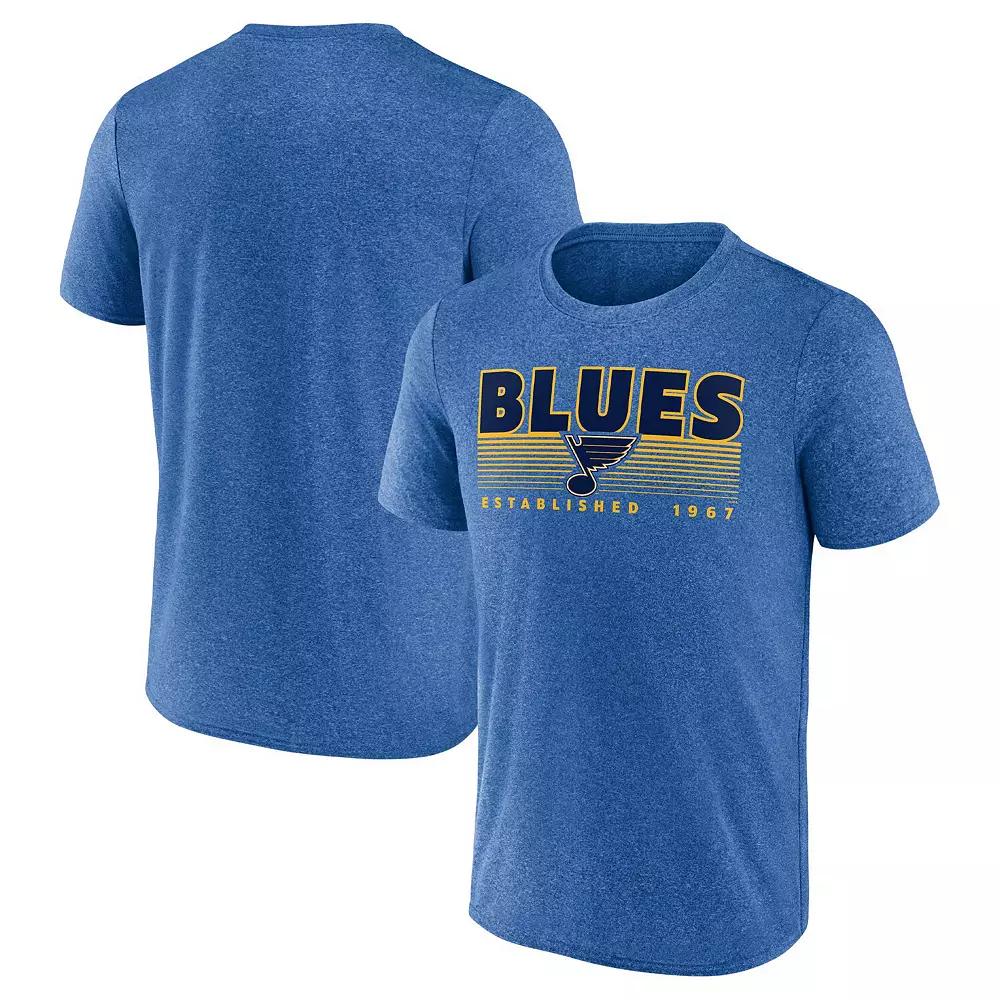 Men's Fanatics Branded Heathered Blue St. Louis Blues Prodigy Performance T-Shirt,  Product Image