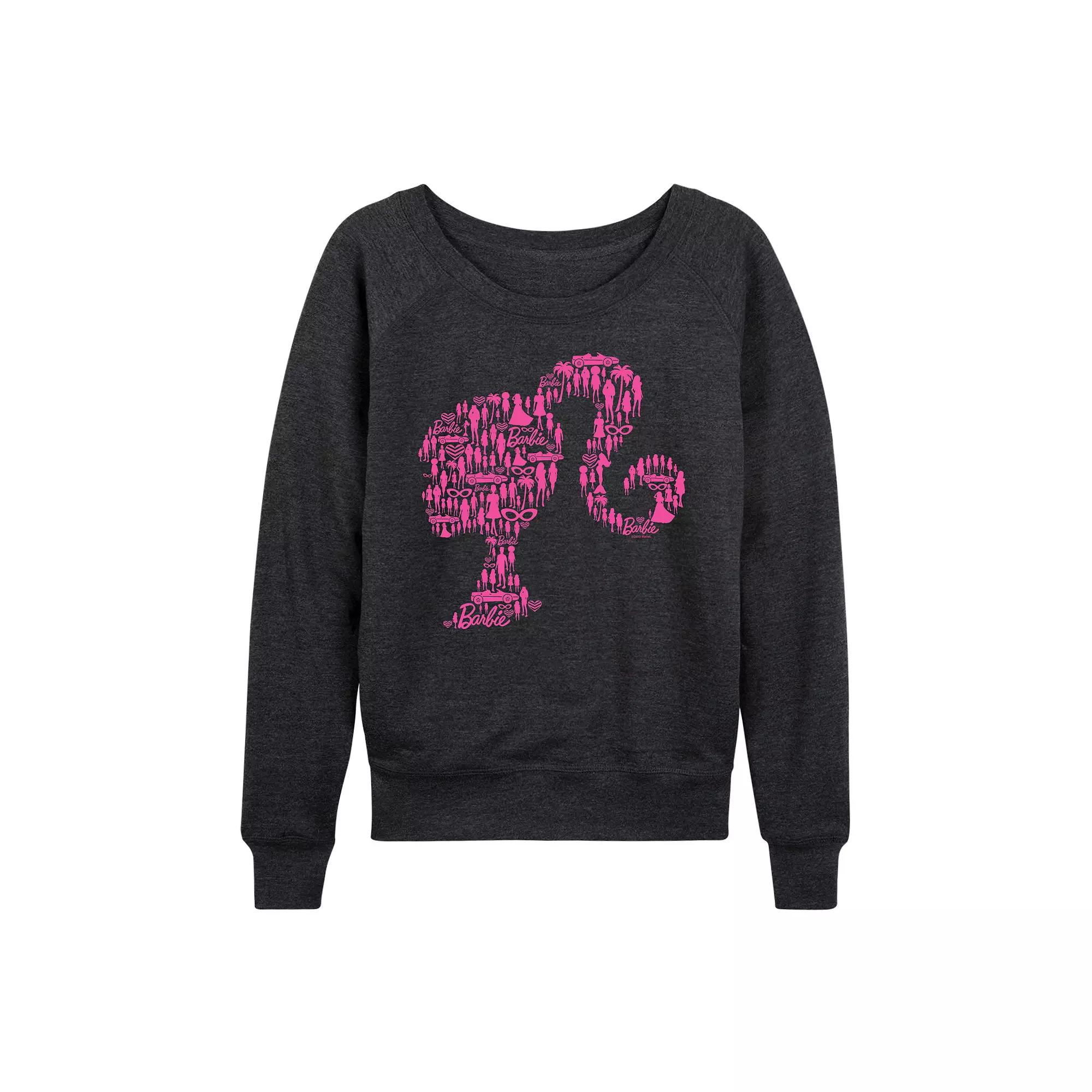Women's Barbie® Lifestyle French Terry Long Sleeve Tee, Girl's,  Product Image