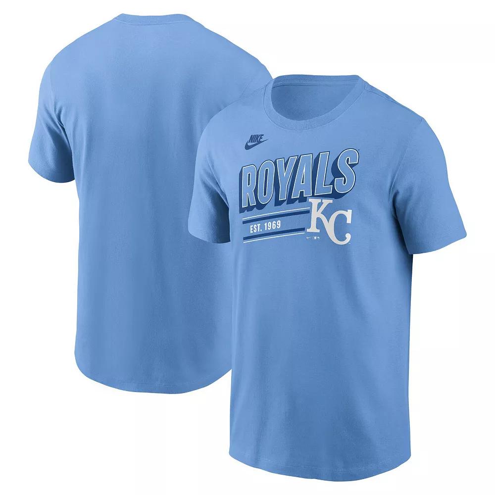 Men's Nike  Light Blue Kansas City Royals Cooperstown Collection Retro T-Shirt, Size: 2XL Product Image
