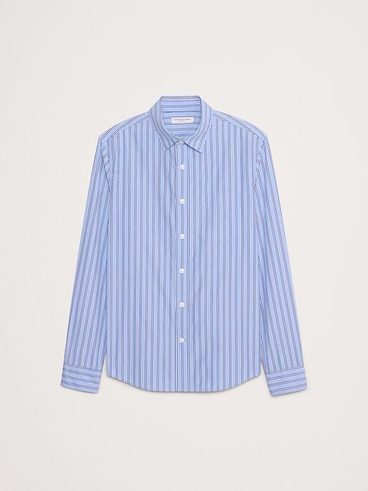 Standard-Fit Washed Cotton Poplin Shirt Product Image