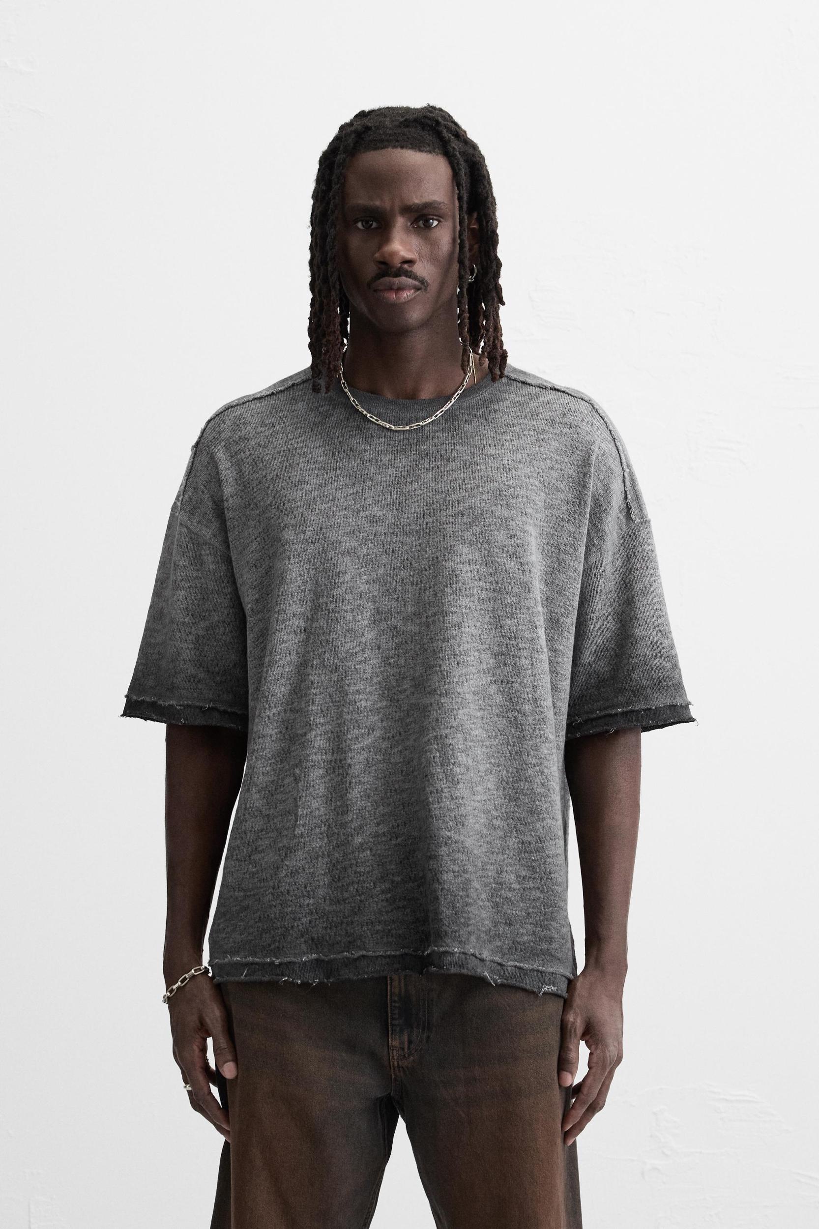 WASHED KNIT T-SHIRT Product Image