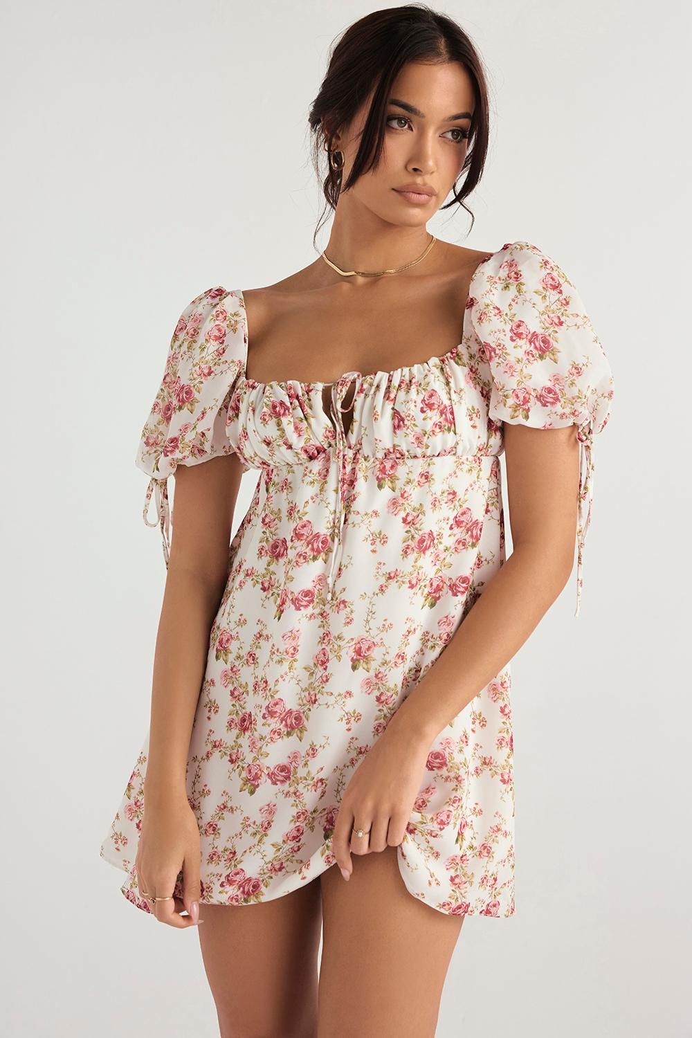 Princess  rose print mini dress - sale Product Image