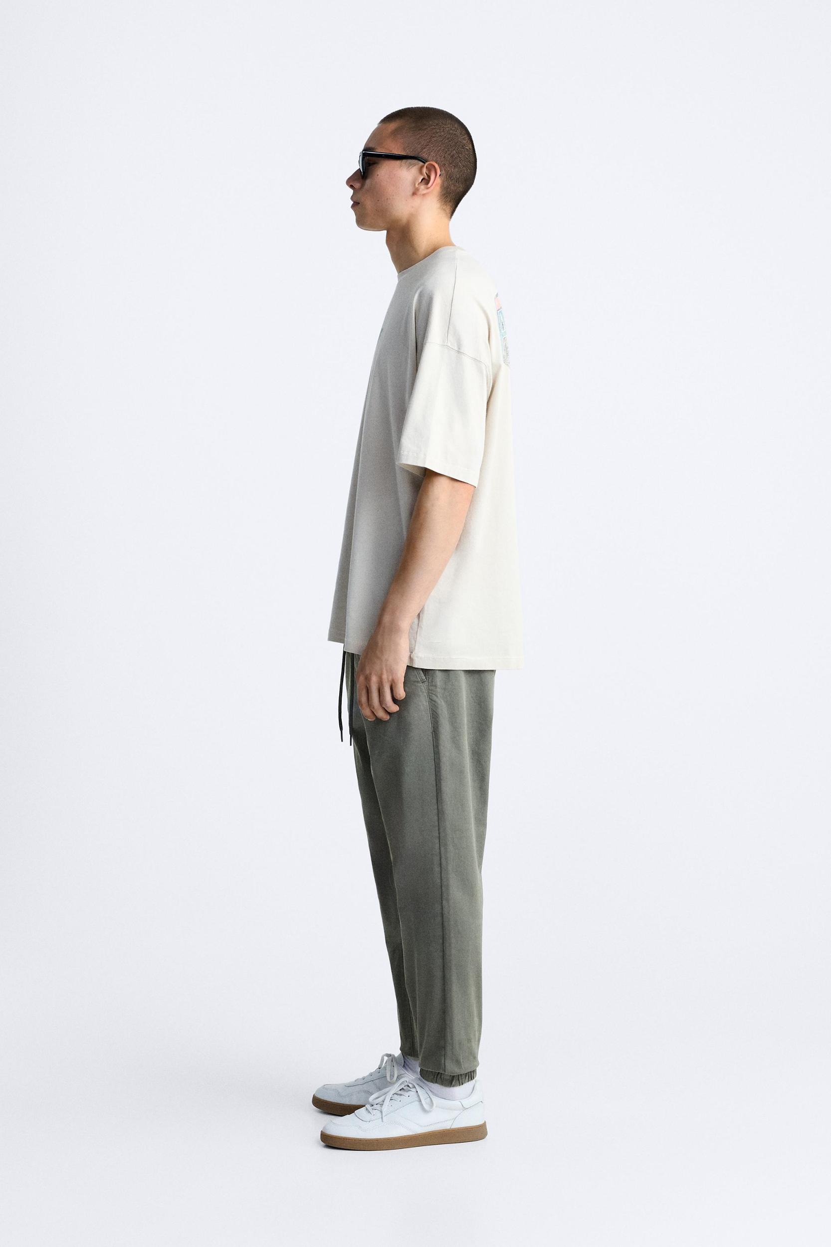 WASHED JOGGER WAIST PANTS Product Image