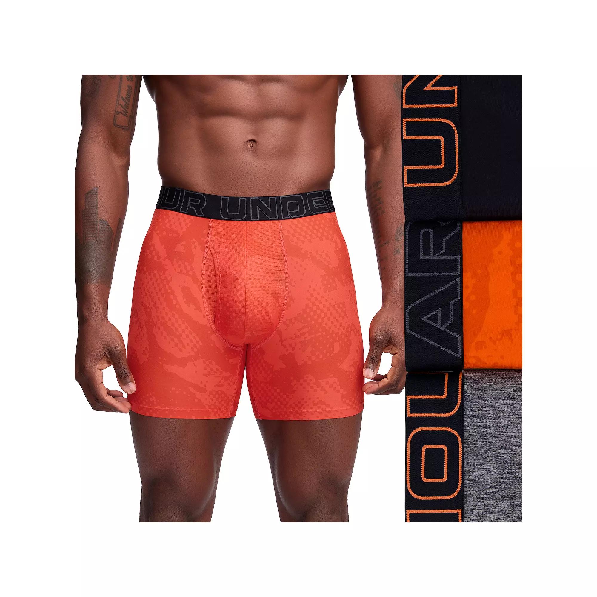 Men's Under Armour 3-pack Performance Tech Printed 6-in. Boxer Briefs,  Product Image