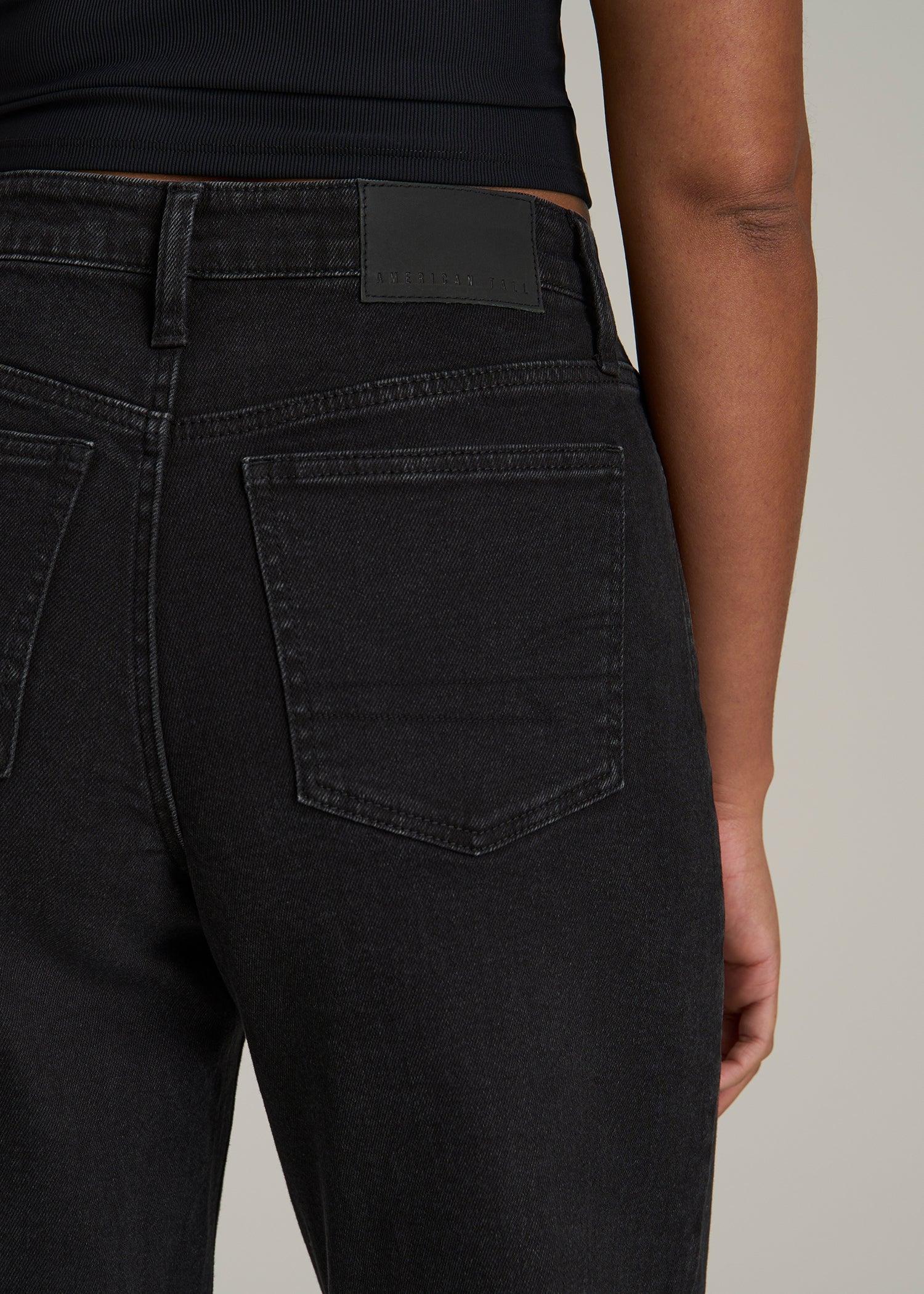 Luna High-Rise Wide-Leg Jeans for Tall Women in Onyx Black Wash Female Product Image