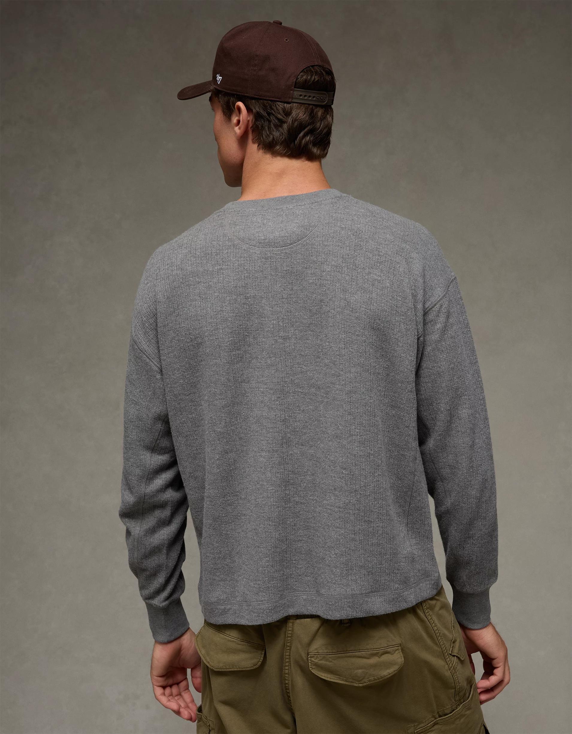 AE Boxy Washed Thermal Shirt Product Image