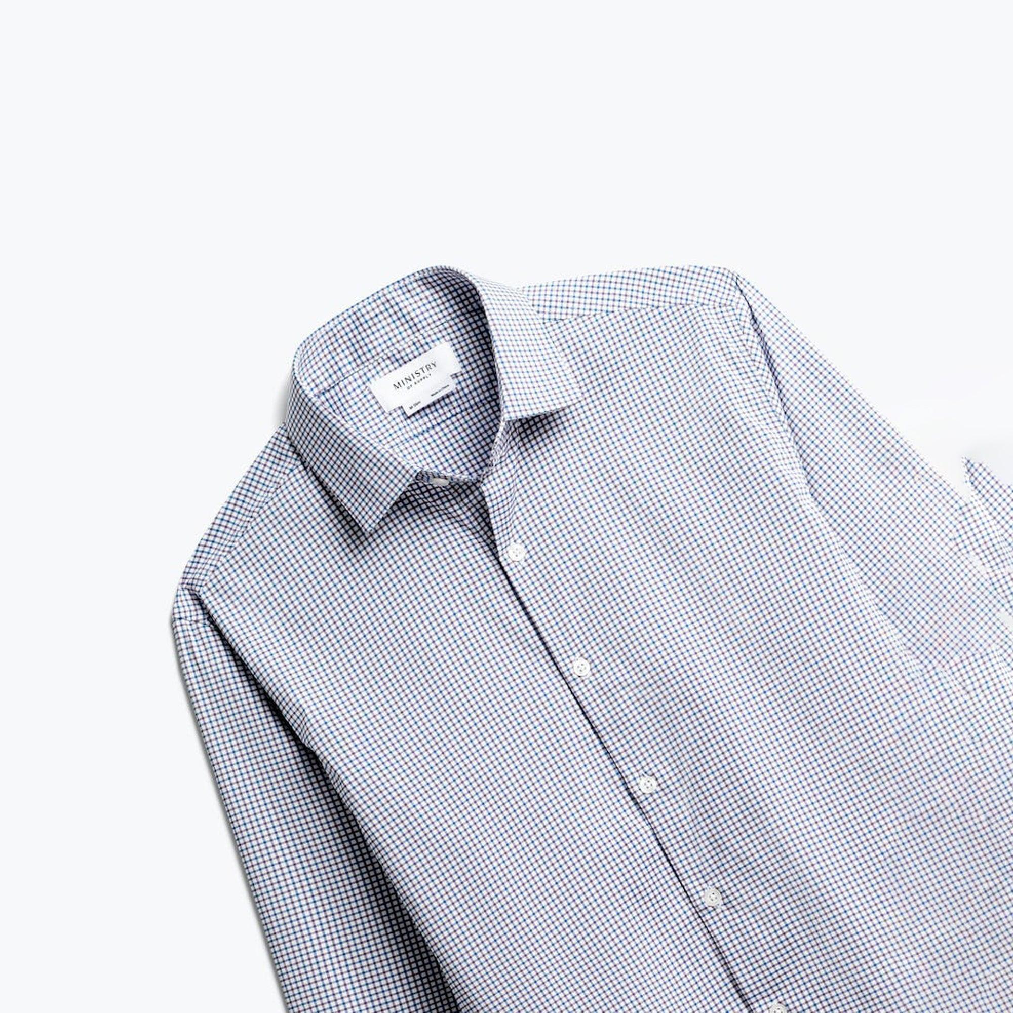 Men's Aero Dress Shirt - Purple Tattersall Male Product Image