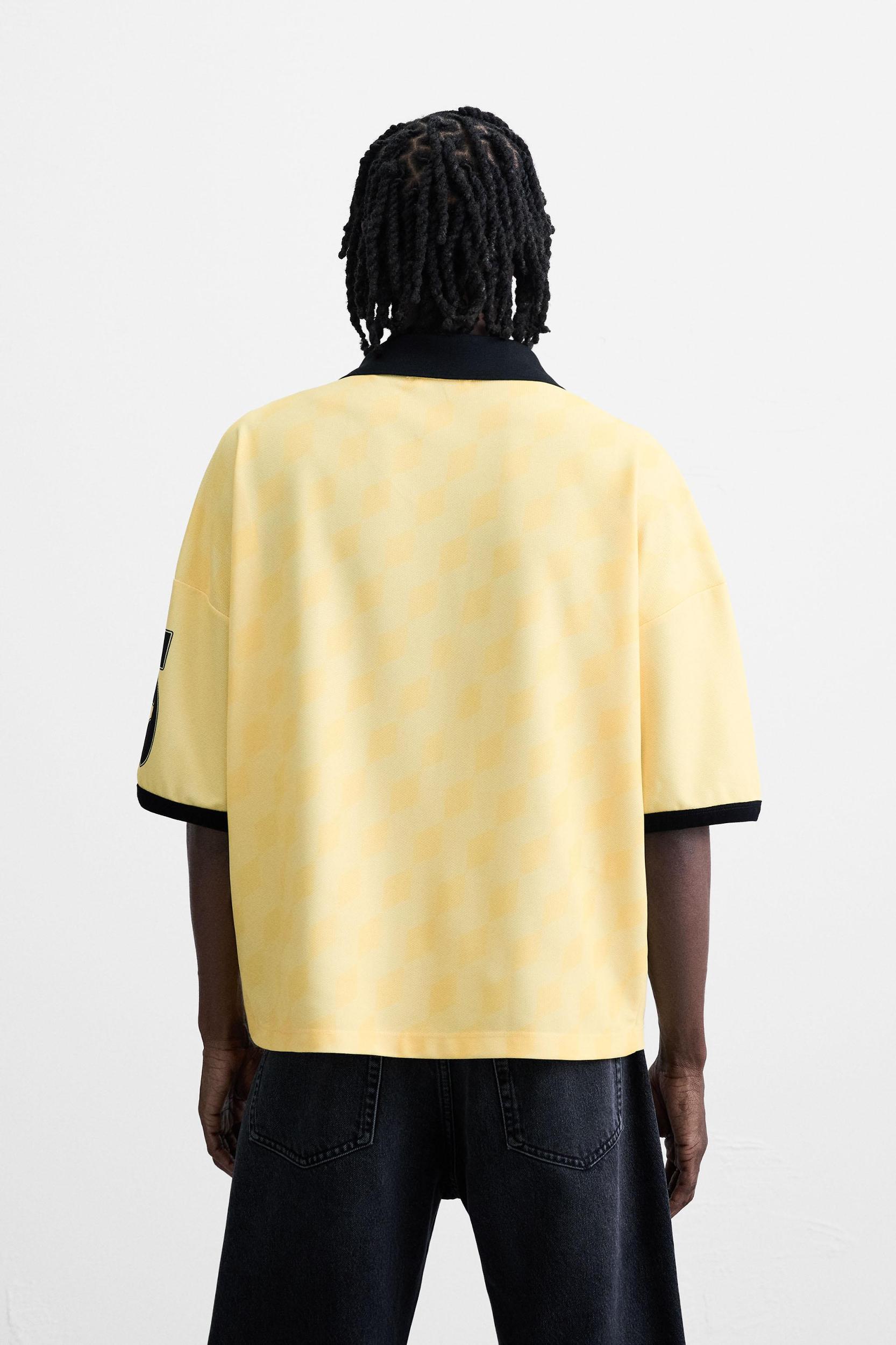 RETRO FOOTBALL PRINTED POLO SHIRT Product Image