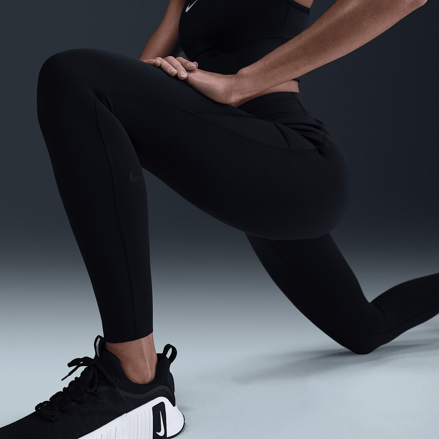 Nike Womens Universa High-Waisted 7/8 Leggings with No Front Seam | HQ6813-010 Product Image