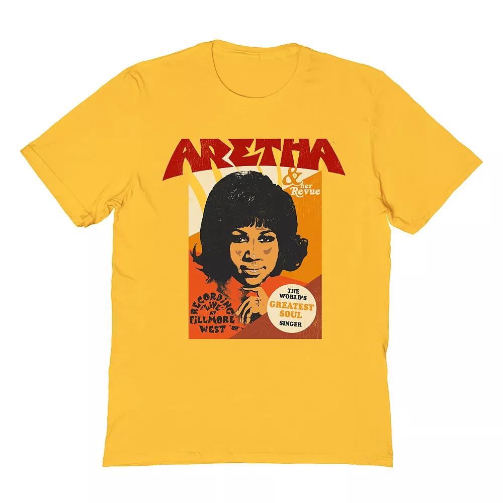 Men's Aretha Franklin Mens Tee, Size: Medium, Gold Product Image