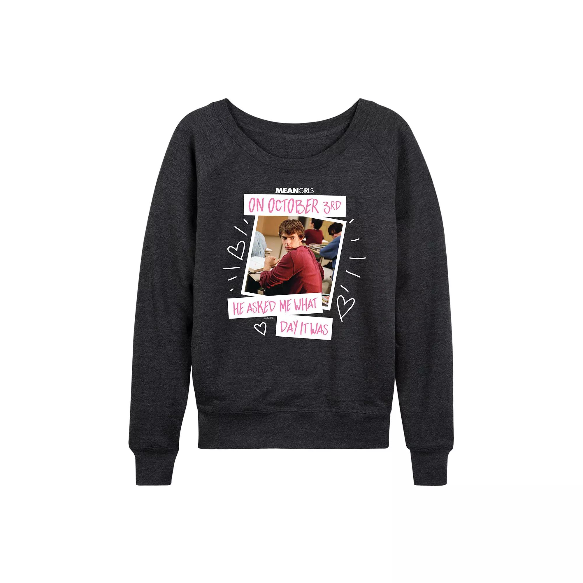 Women's Mean Girls October 3rd French Terry Long Sleeve Tee,  Product Image